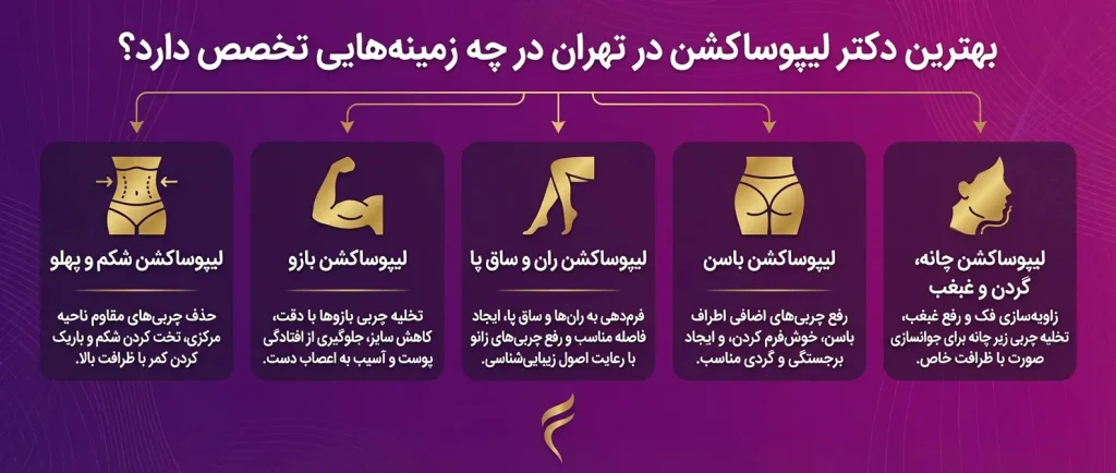 بهترین دکتر لیپوساکشن در تهران در چه زمینه‌هایی تخصص دارد