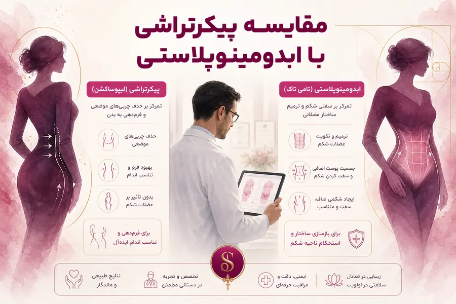 مقایسه پیکرتراشی با ابدومینوپلاستی