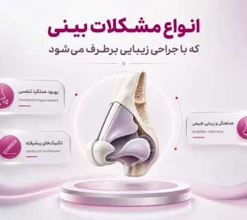 انواع مشکلات بینی که با جراحی زیبایی برطرف می‌شود