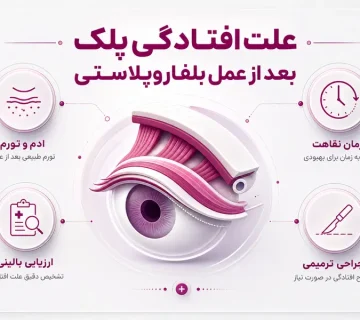 افتادگی پلک بعد از بلفاروپلاستی؛ علت چیست و چگونه درمان می‌شود؟