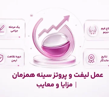 عمل لیفت و پروتز سینه همزمان؛ مزایا، عوارض و دوره نقاهت